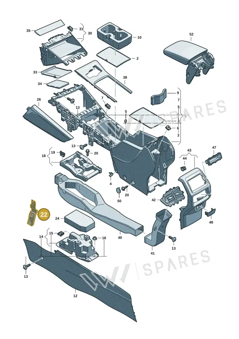 5G1863144D — Volkswagen Tiguan 2.0 (2023-) diagram 57x863500, position 22