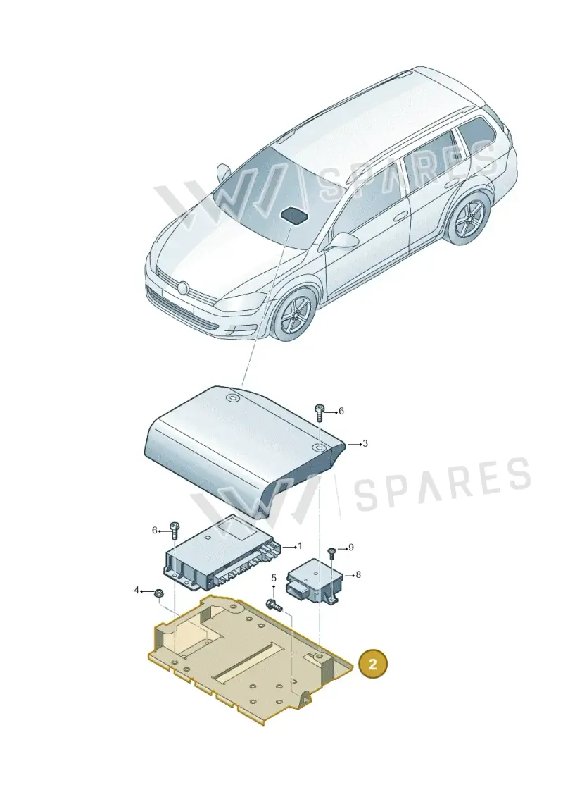 5G1919935B — Volkswagen Golf Estate (2013-2017) diagram 763907000, position 2