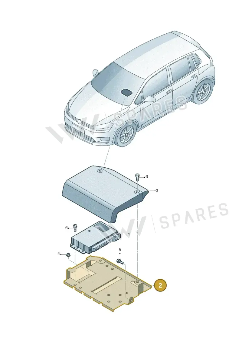 5G1919937E — Volkswagen Golf Sportsvan 1.6 (2014-2020) diagram 780907000, position 2