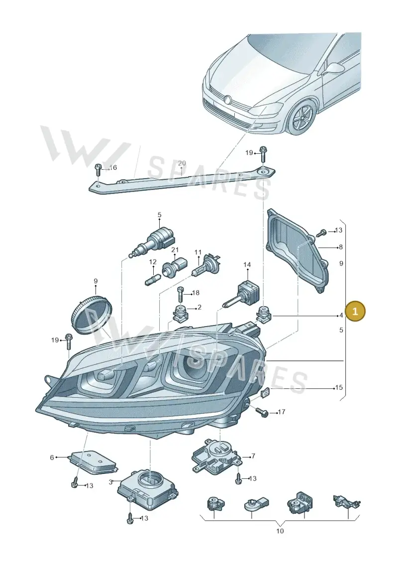 5G1941044 — Volkswagen Golf Estate (2013-2017) diagram 746941200, position 1