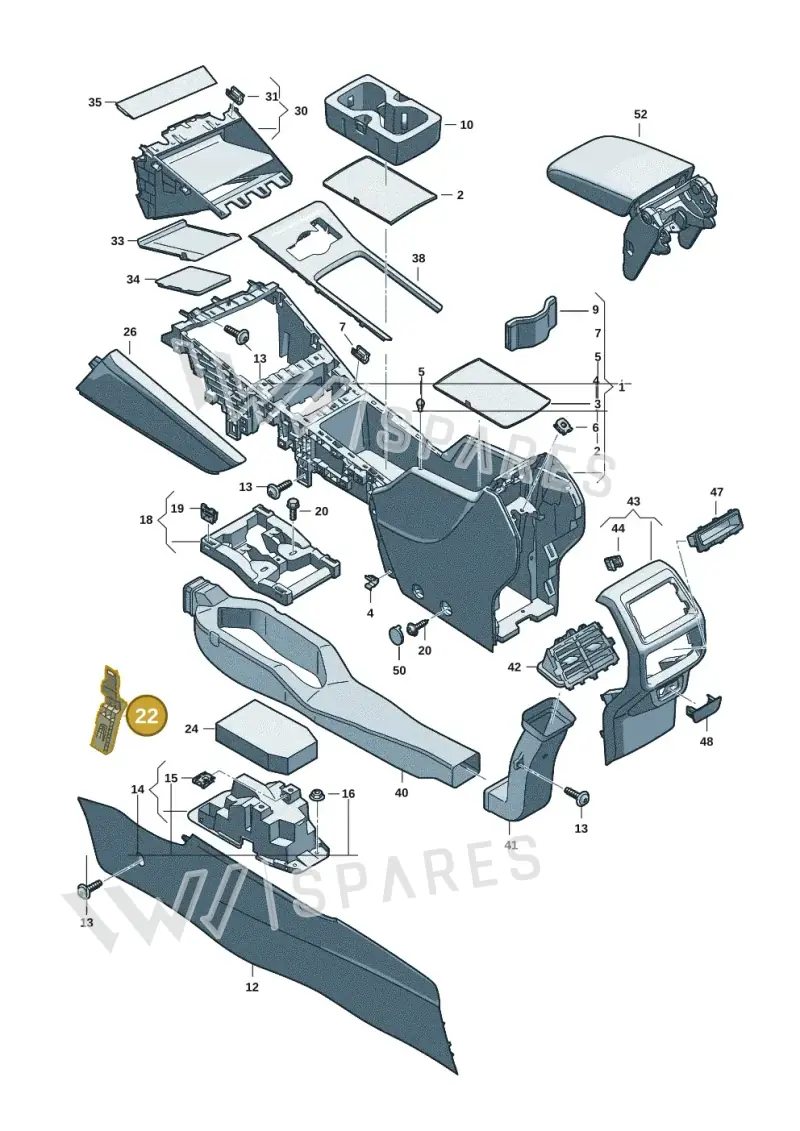 5G2863143E — Volkswagen Tiguan 2.0 (2023-) diagram 57x863500, position 22