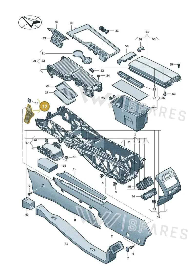 5G2863143E — Volkswagen Passat estate (2023-) diagram 3j0863500, position 12