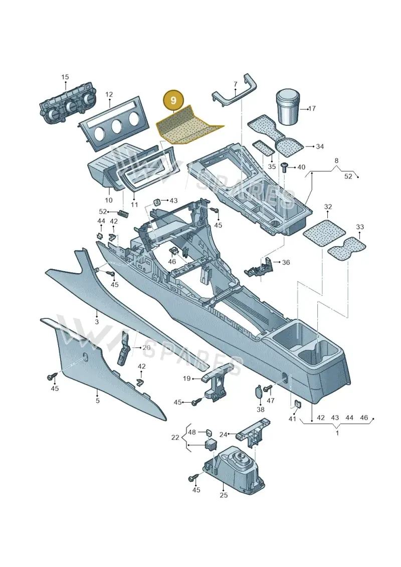 5G2863328C82V — Volkswagen Golf 2.0 (2016-2020) diagram 746863500, position 9