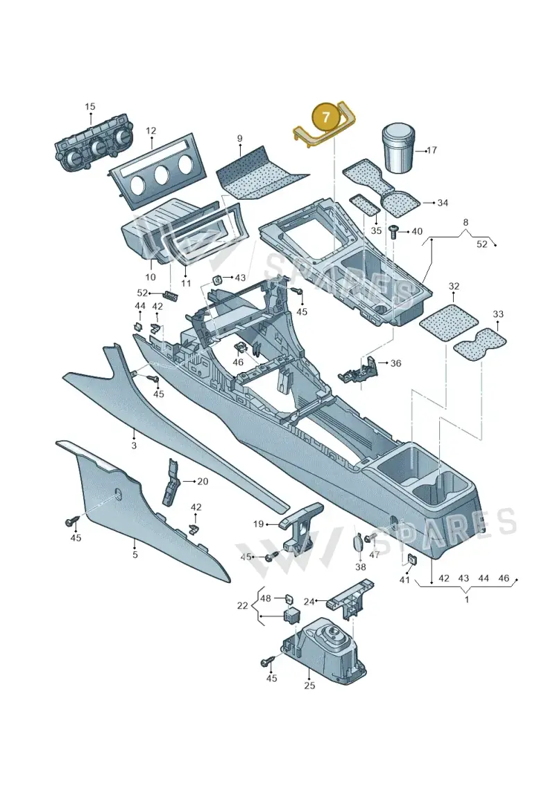 5G28641481QB — Volkswagen Golf 2.0 (2016-2020) diagram 746863500, position 7