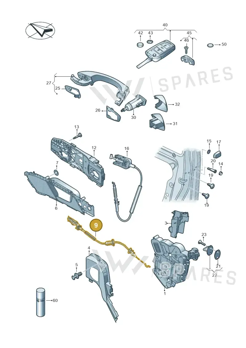 5G3837085C — Volkswagen Golf 2.0 (2016-2020) diagram 746837000, position 9