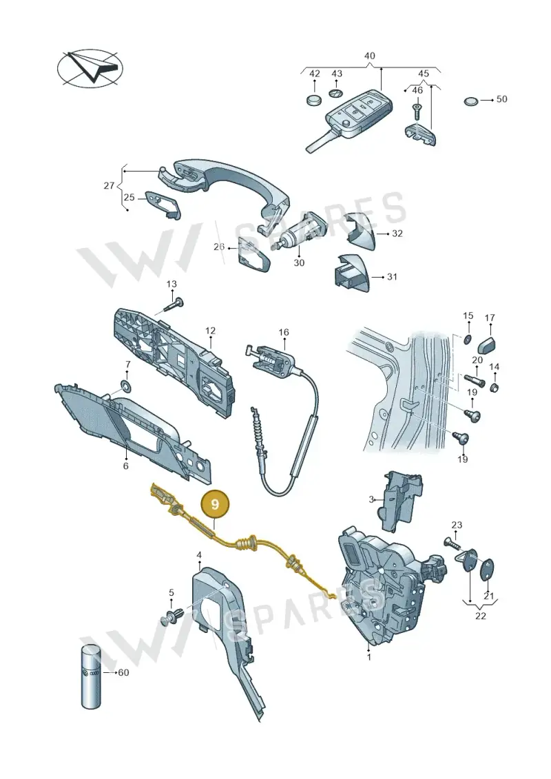 5G4837085C — Volkswagen Golf 2.0 (2016-2020) diagram 746837000, position 9
