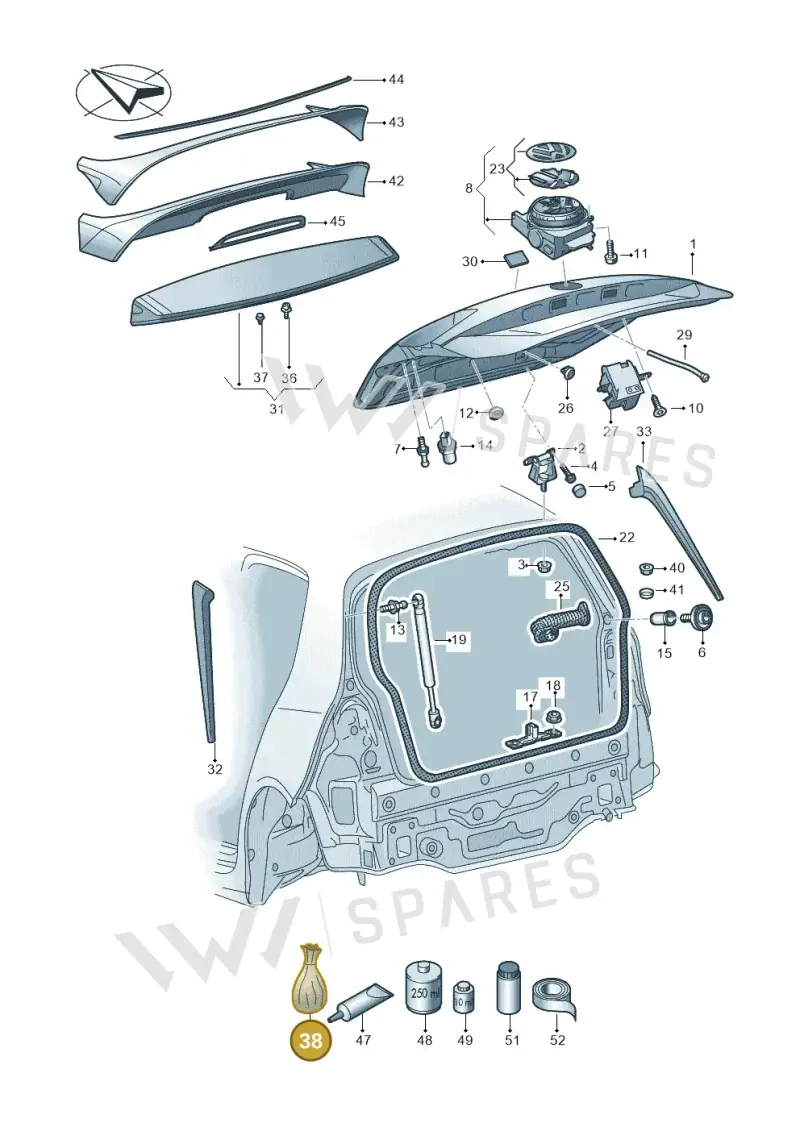 5G6898533 — Volkswagen Golf 2.0 (2016-2020) diagram 746827000, position 38
