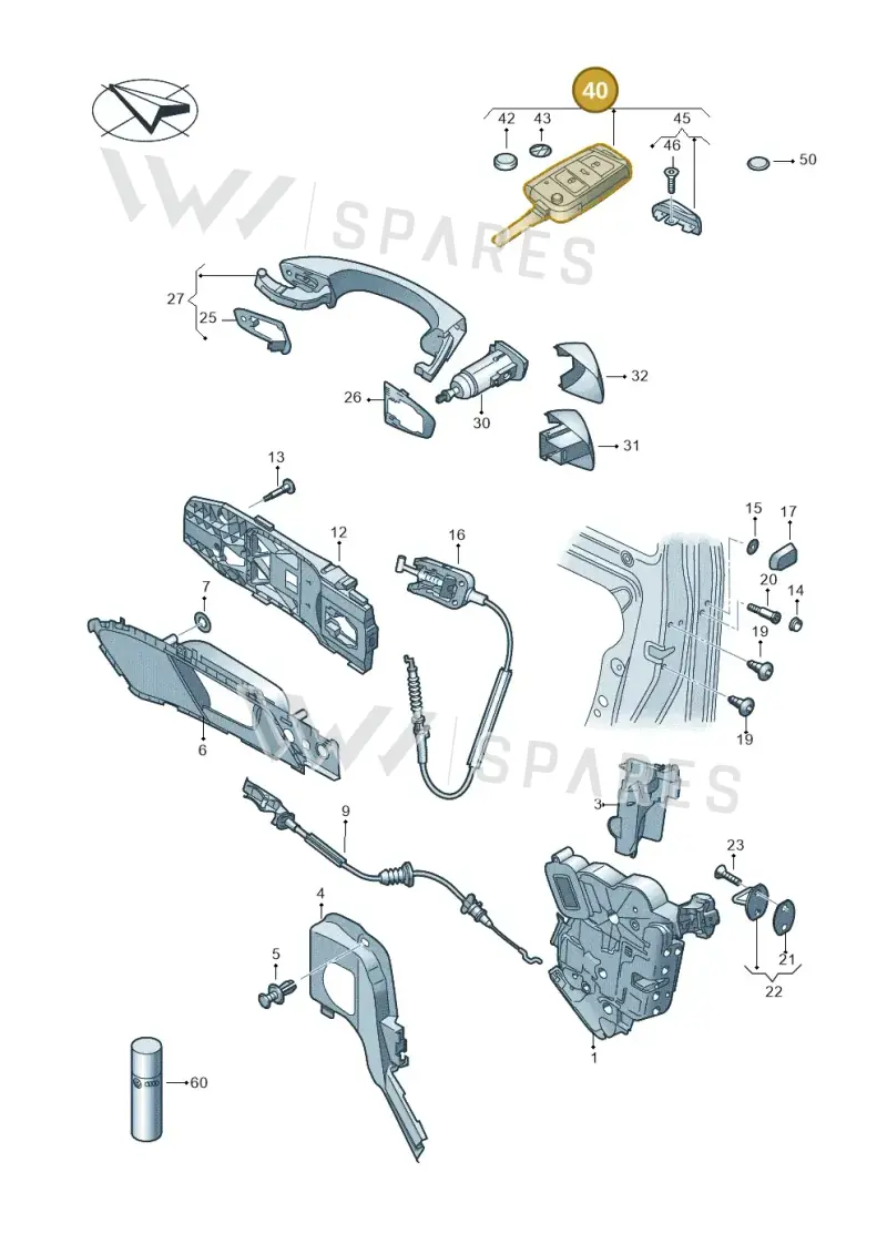 5G6959752BFAIF — Volkswagen POLO HATCH         "ZA"06> (2005-) diagram 746837000, position 40