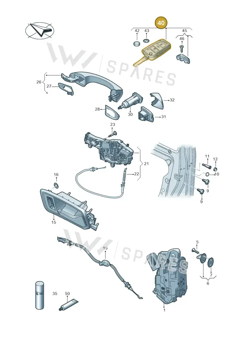 5G6959752BFAIF — Volkswagen Tiguan 2.0 4Motion (2016-2022) diagram 869837000, position 40