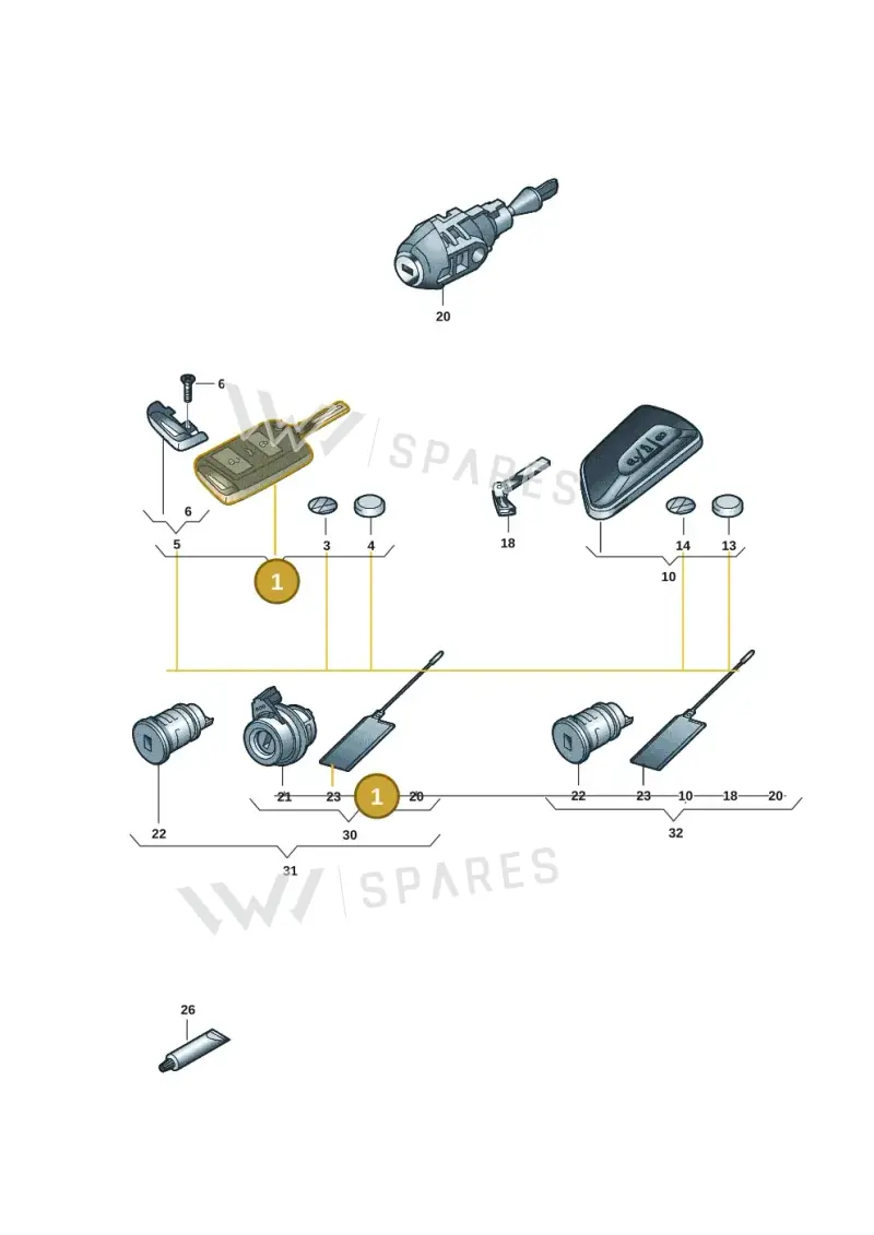 5G6959752DQAIF — Volkswagen Caddy Maxi Kombi (2020-2024) diagram 2ka837100, position 1