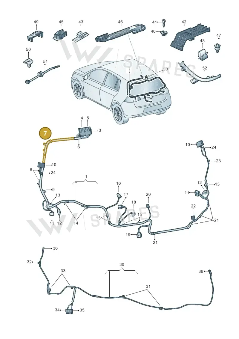5G6971616 — Volkswagen Golf 2.0 (2016-2020) diagram 827972860, position 7