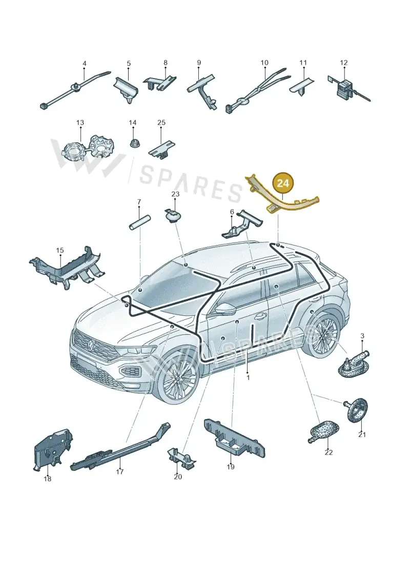 5G6971616A — Volkswagen T-Roc BlueMotion (2017-2024) diagram 813971820, position 24