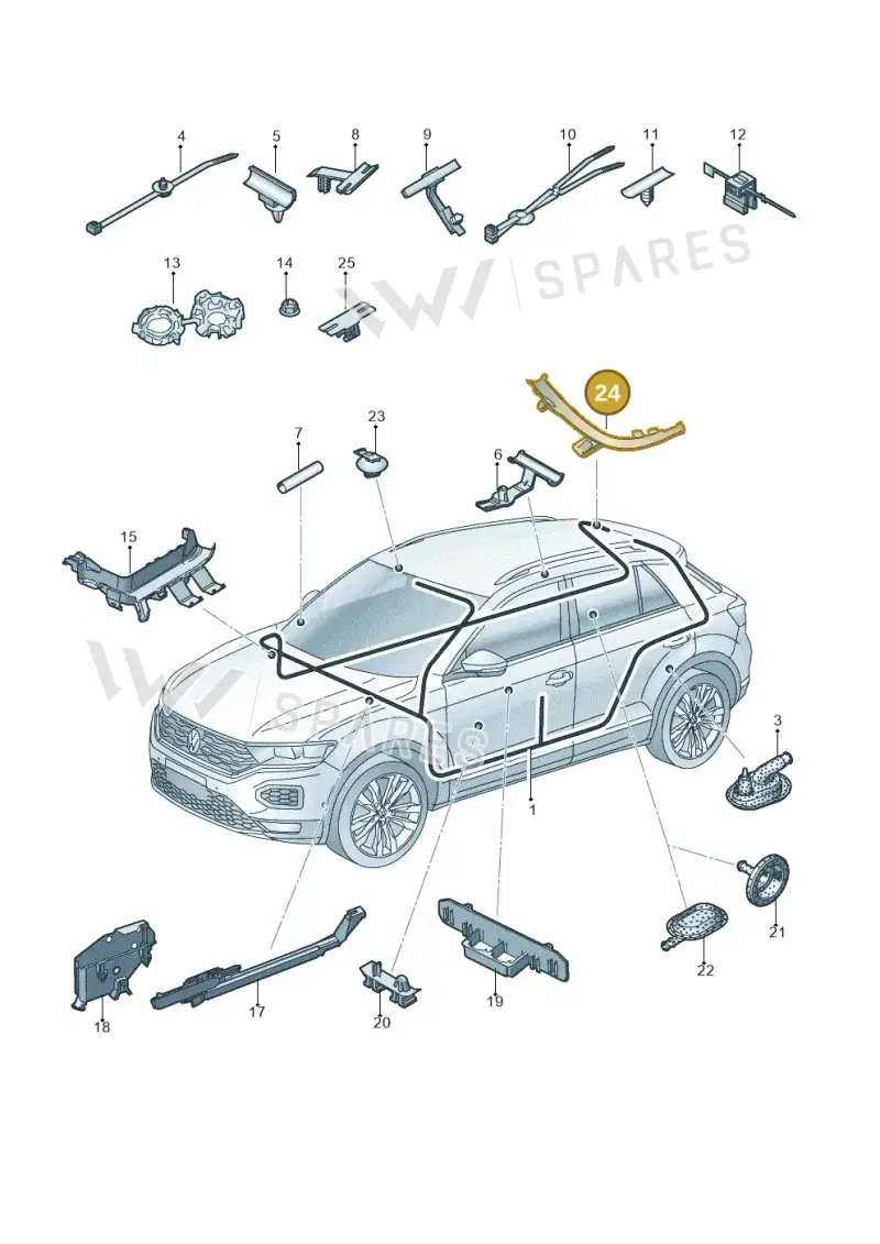 5G6971616 — Volkswagen T-Roc BlueMotion (2017-2024) diagram 813971820, position 24