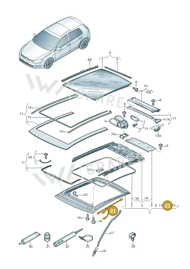 5G6971648 — Volkswagen Golf 2.0 (2016-2020) diagram 746877000, position 21