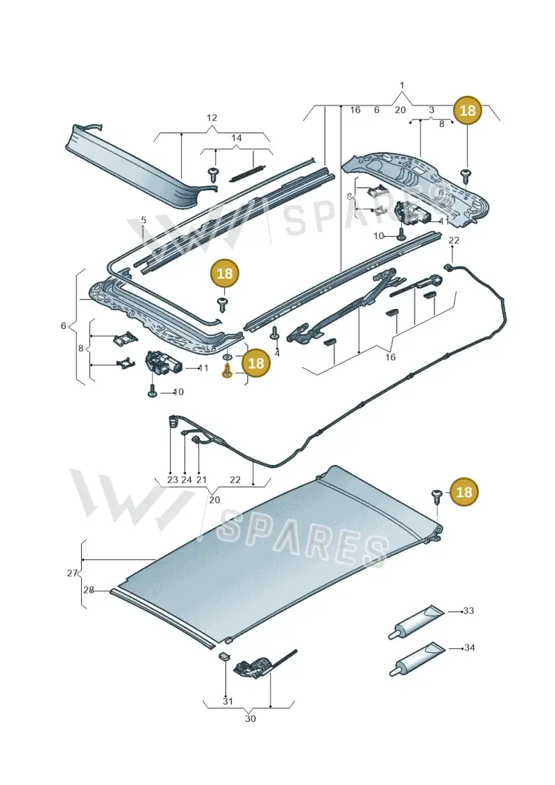 5G9898920 — Volkswagen Golf Estate 1.4 (2014-2017) diagram 796877010, position 18