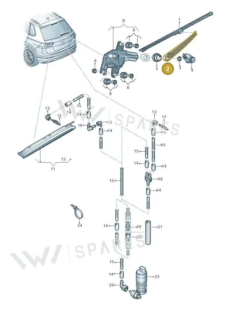 5G9955707 — Volkswagen Touran 2,0 BlueMotion (2015-2024) diagram 884955200, position 2