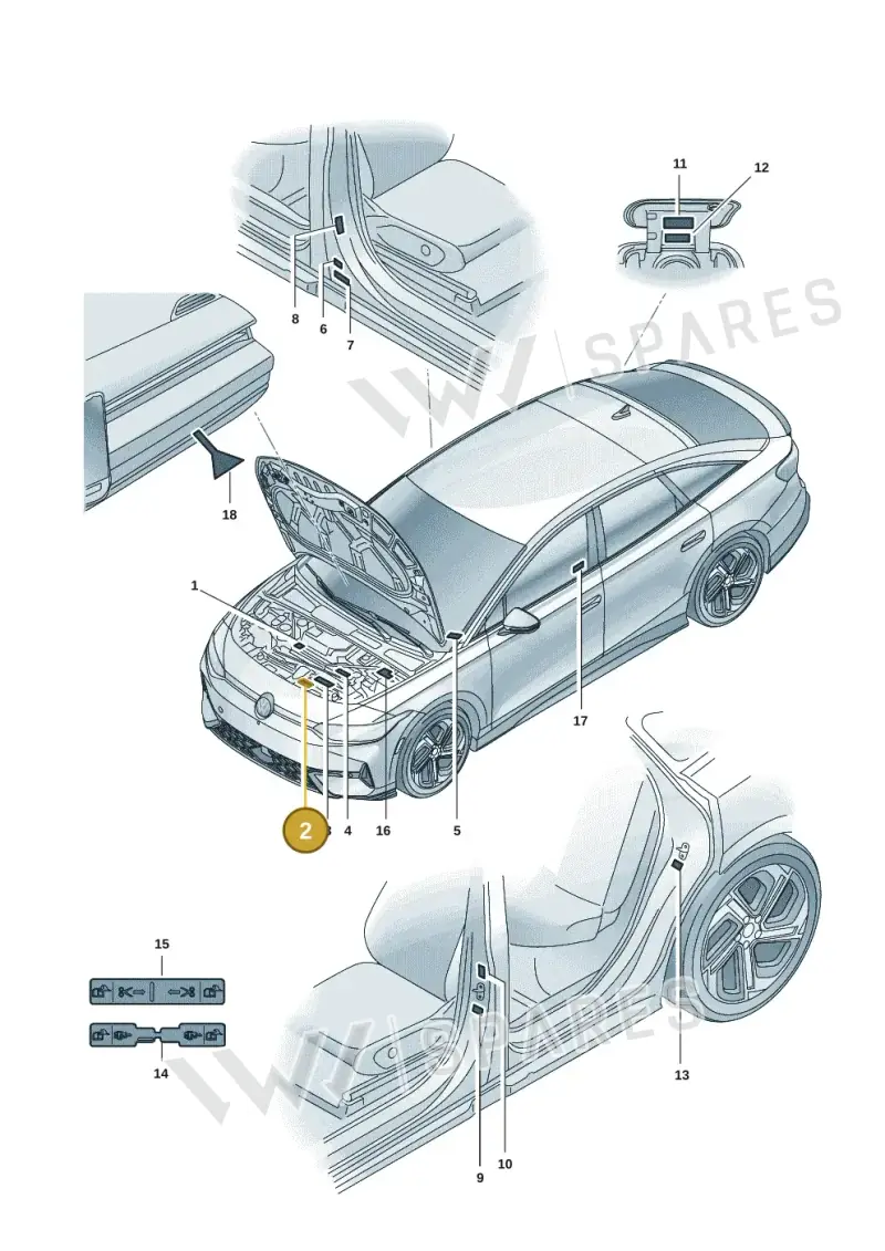 5GE010001 — Volkswagen ID.7 Limousine Pro (2023-) diagram 14b010000, position 2
