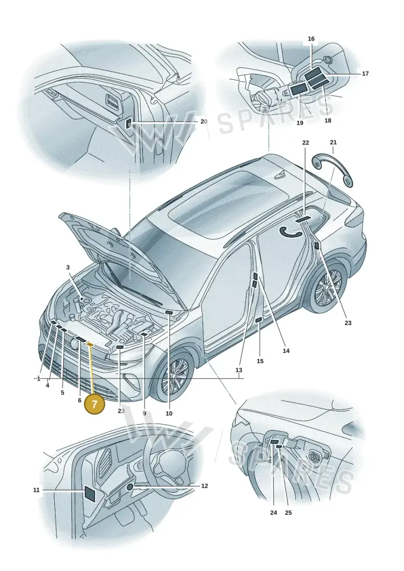 5GE010001 — Volkswagen Tiguan 2.0 (2023-) diagram 57x010000, position 7