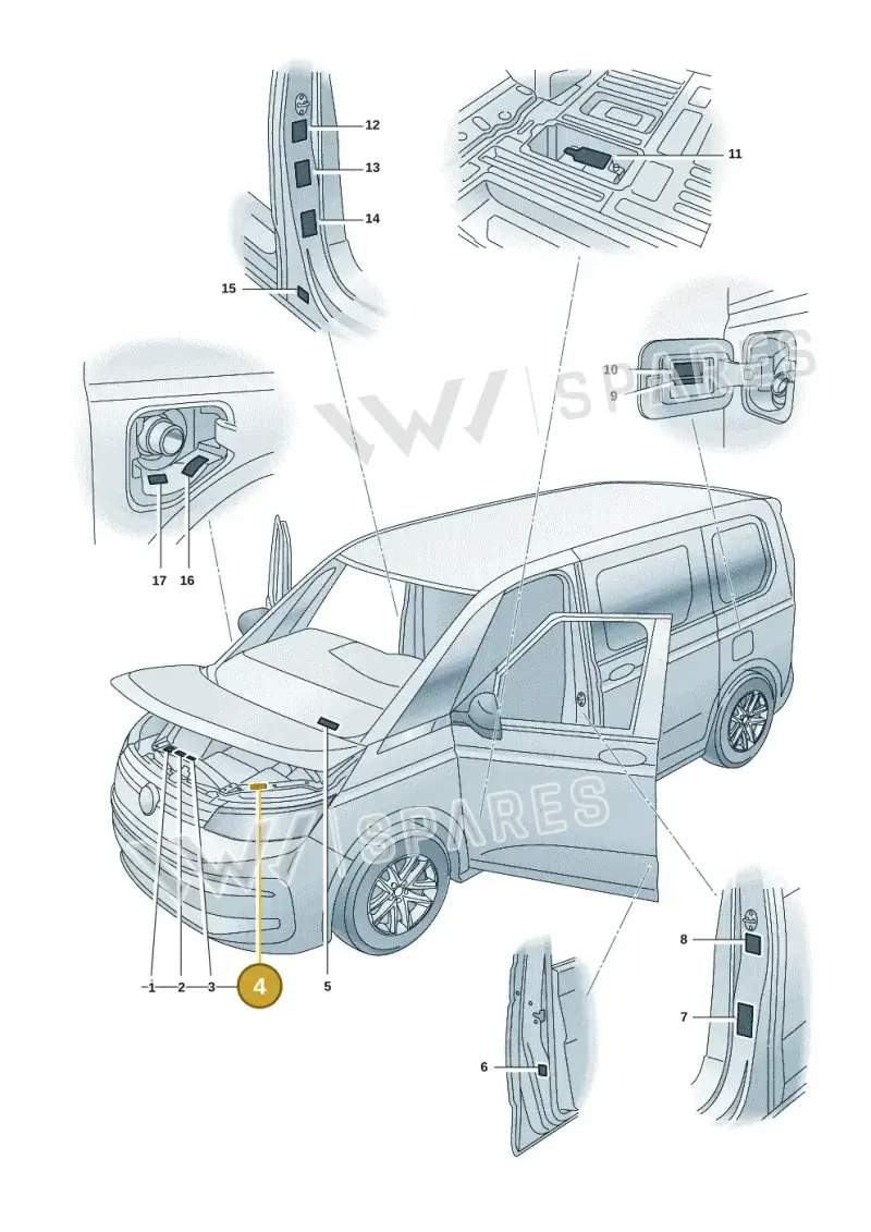5GE010001 — Volkswagen Multivan (2021-) diagram 7t0010000, position 4