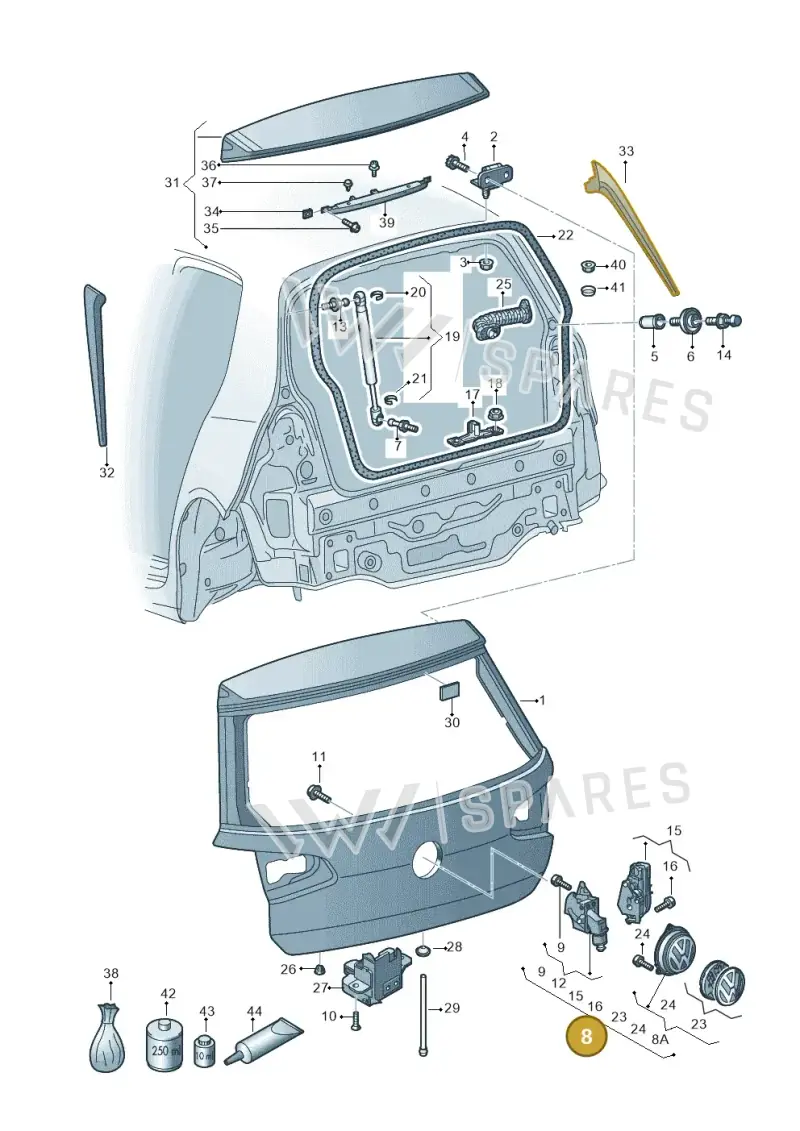 5GE827469DAFM — Volkswagen E-Golf (2014-2021) diagram 746827100, position 8