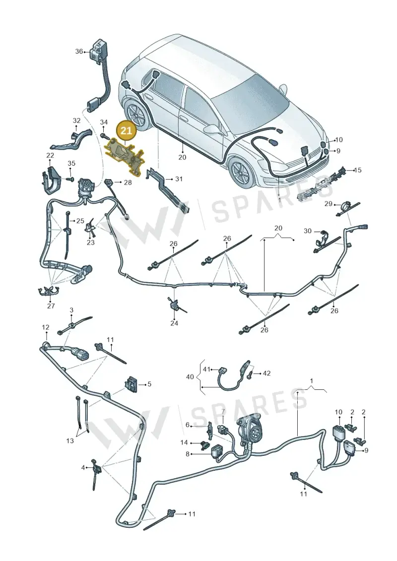 5GE907372B — Volkswagen e-Golf (2014-2021) diagram 774971080, position 21