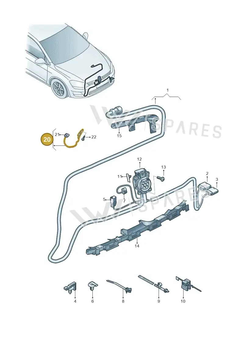 5GE915211 — Volkswagen Golf 2.0 (2016-2020) diagram 746971370, position 20