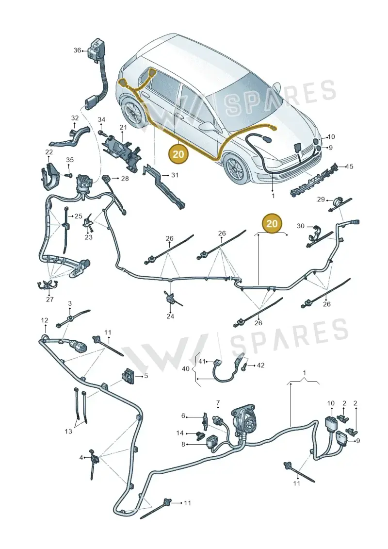 5GE971509AD — Volkswagen e-Golf (2014-2021) diagram 774971080, position 20