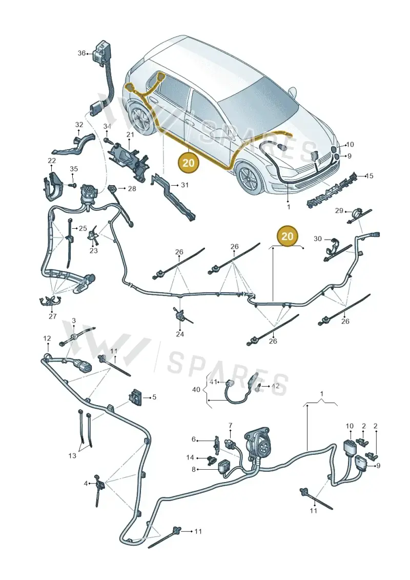 5GE971509AG — Volkswagen e-Golf (2014-2021) diagram 774971080, position 20