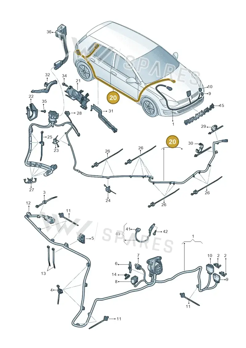 5GE971509J — Volkswagen e-Golf (2014-2021) diagram 774971080, position 20
