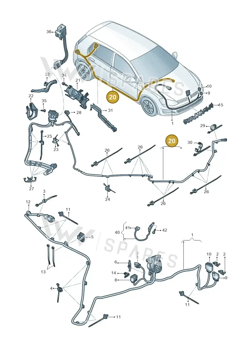 5GE971509K — Volkswagen e-Golf (2014-2021) diagram 774971080, position 20