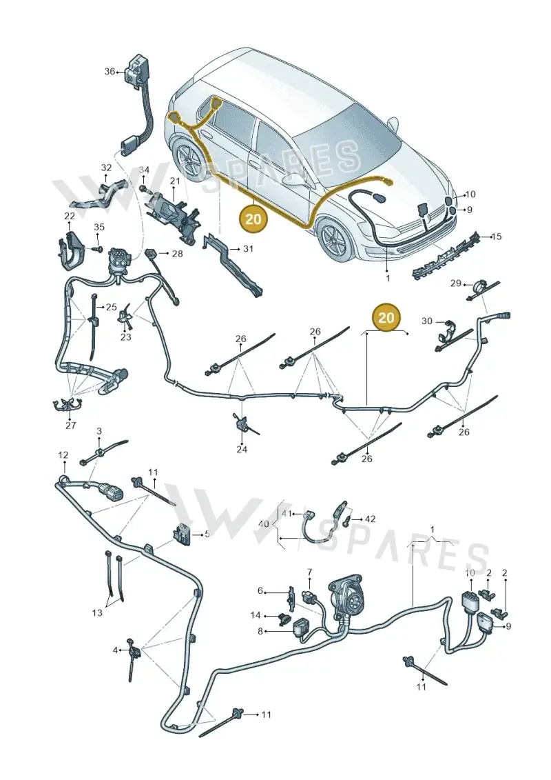 5GE971509T — Volkswagen e-Golf (2014-2021) diagram 774971080, position 20