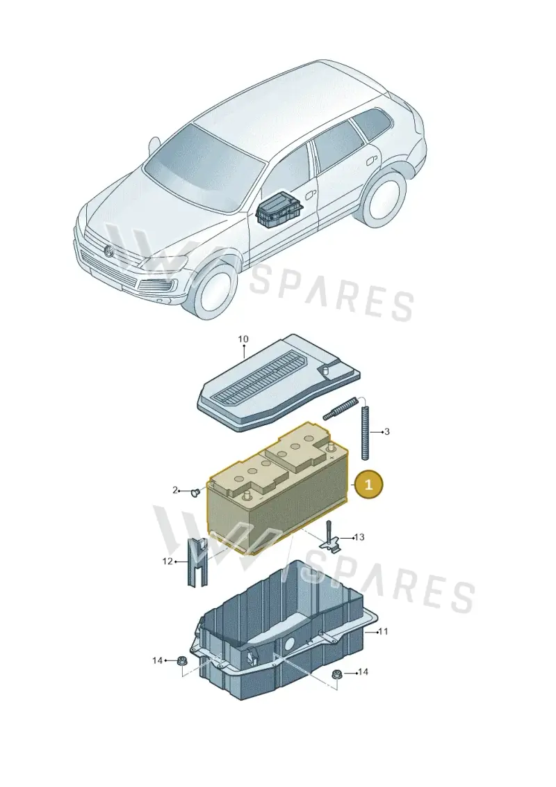 5GM915105AB — Volkswagen Touareg (2010-2012) diagram 693915000, position 1