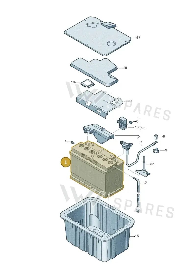 5GM915105AB — Audi RSQ3 qu. 2.5 (2013-2018) diagram 764915000, position 1