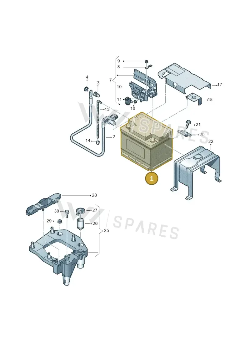 5GM915105AB — Audi A1 Sportback (2014-2018) diagram 792915000, position 1