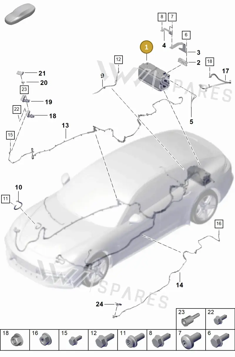 5GM915105AB — Porsche Panamera (2023-2025) diagram p62902300, position 1
