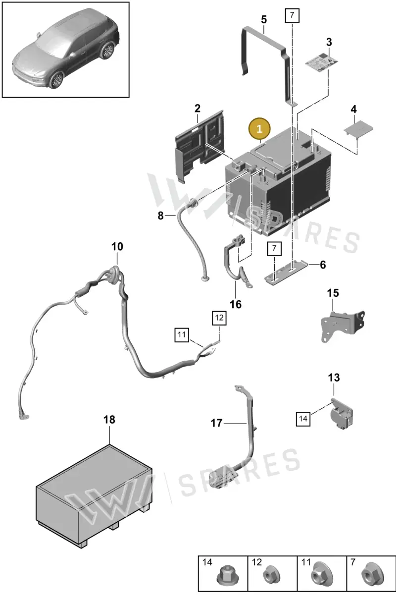 5GM915105AC — Porsche Cayenne Diesel V6 (2017-2023) diagram p51902010, position 1
