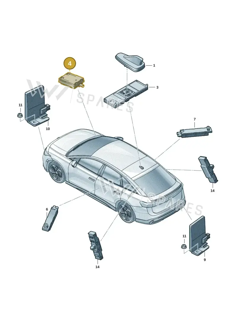 5H0035510 — Volkswagen ID.7 (2023-2025) diagram 14b035200, position 4