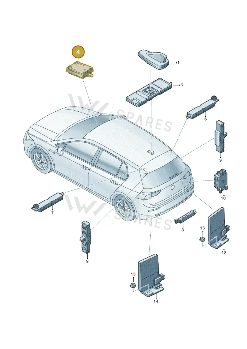 5H0035510 — Volkswagen Golf (2019-2025) diagram 5h0035020, position 4