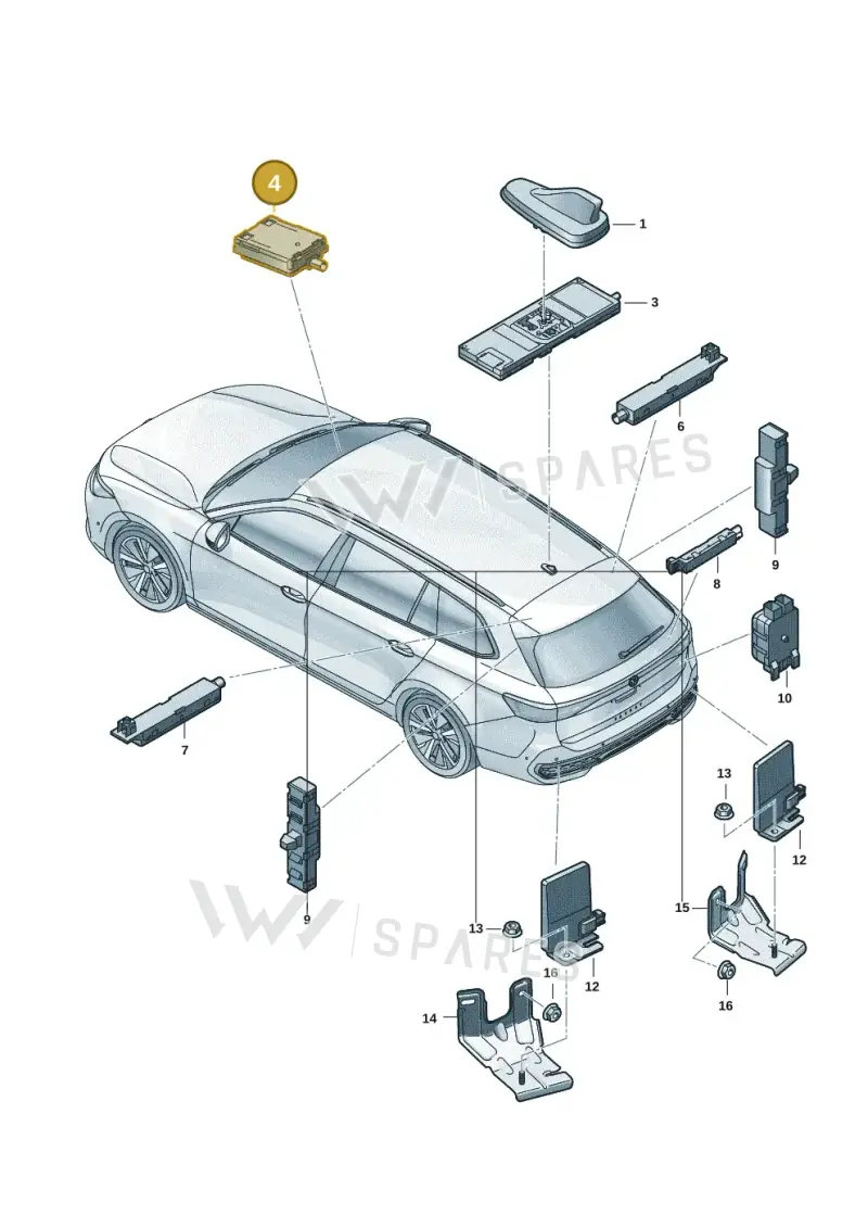 5H0035510 — Volkswagen Passat Estate (2023-2025) diagram 3j0035200, position 4