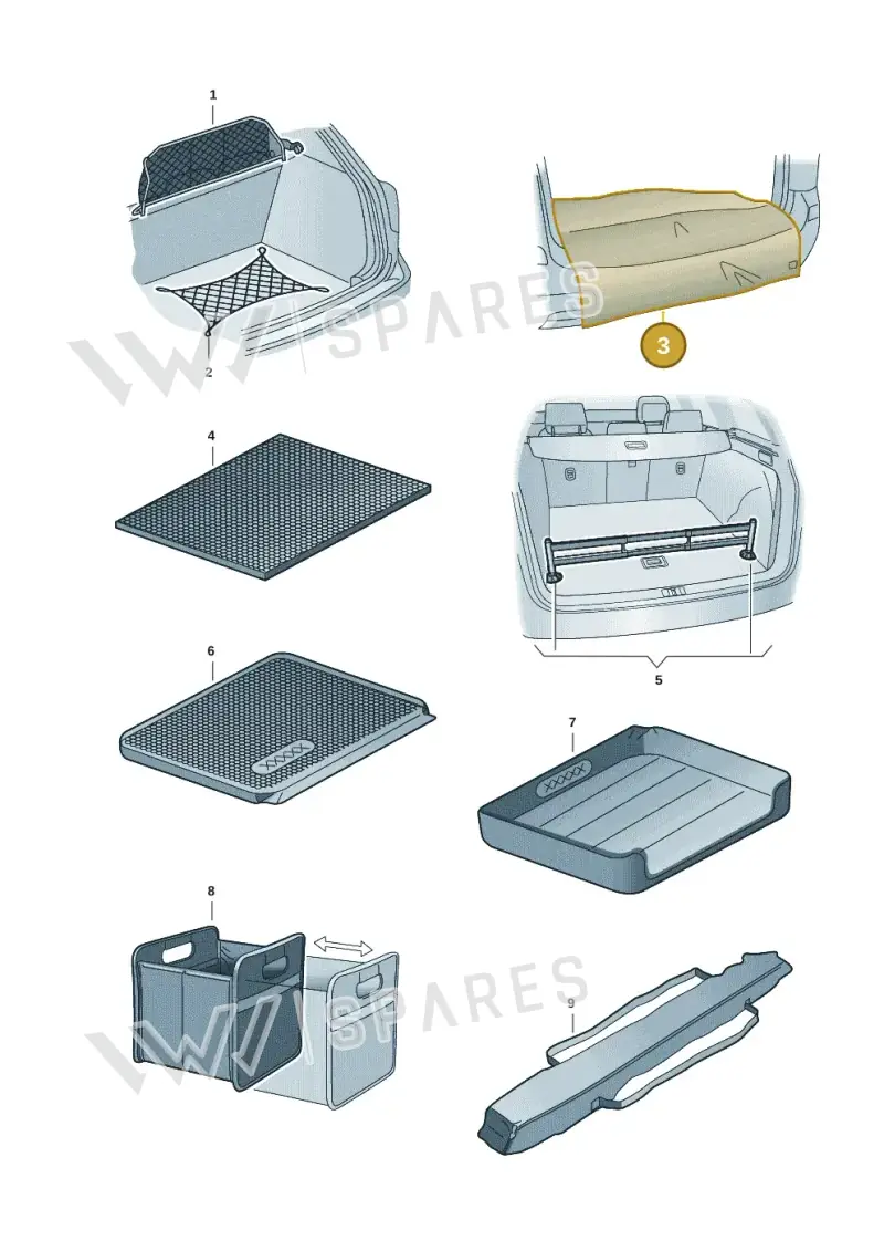 5H0061210 — Volkswagen Golf (2019-2025) diagram 827061010, position 3