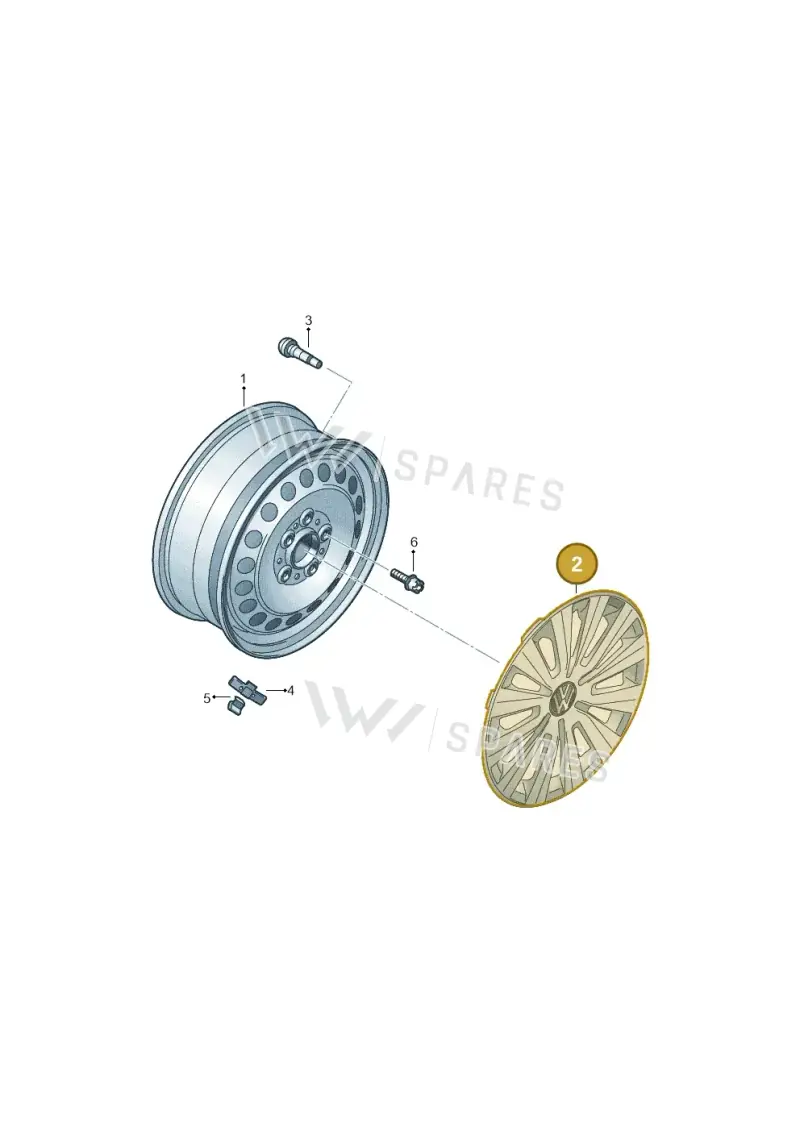 5H0601147CUWP — Volkswagen Golf 2.0 BlueMotion (2019-2024) diagram 5h0601010, position 2