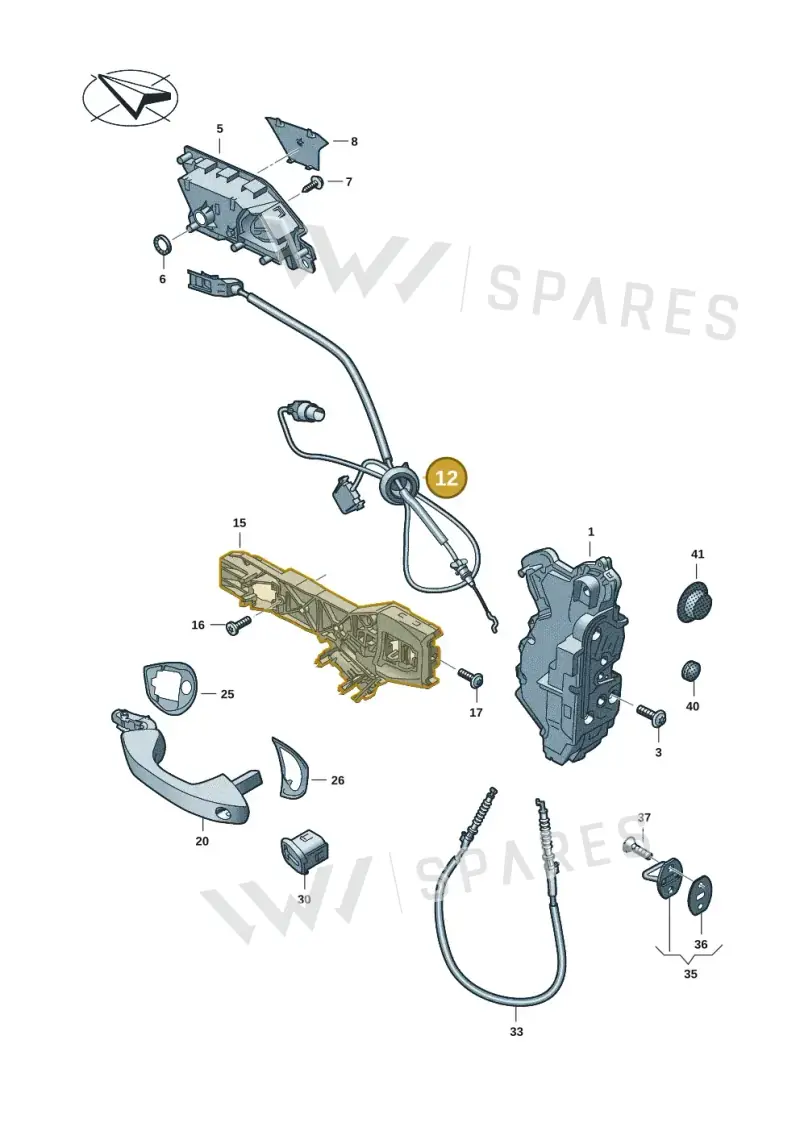 5H0837085 — Volkswagen Golf 2.0 BlueMotion (2019-2024) diagram 5h0837000, position 12