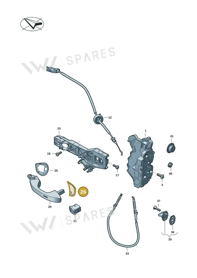 5H0837088 — Volkswagen Passat estate (2023-) diagram 3j0837000, position 26