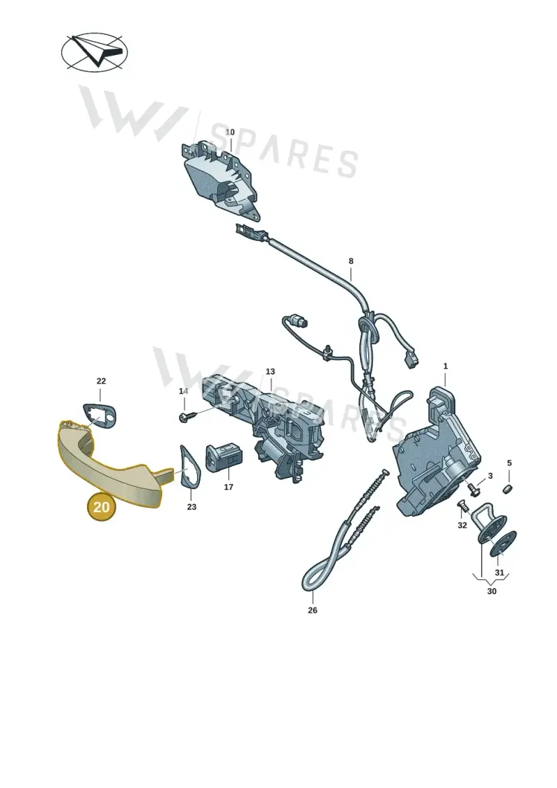 5H0837206FGRU — Volkswagen ID.3 Pro (2019-2024) diagram 5h0839000, position 20