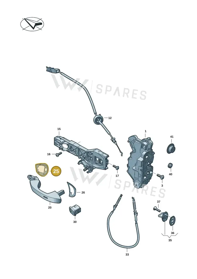 5H0837210A — Volkswagen Passat estate (2023-) diagram 3j0837000, position 25