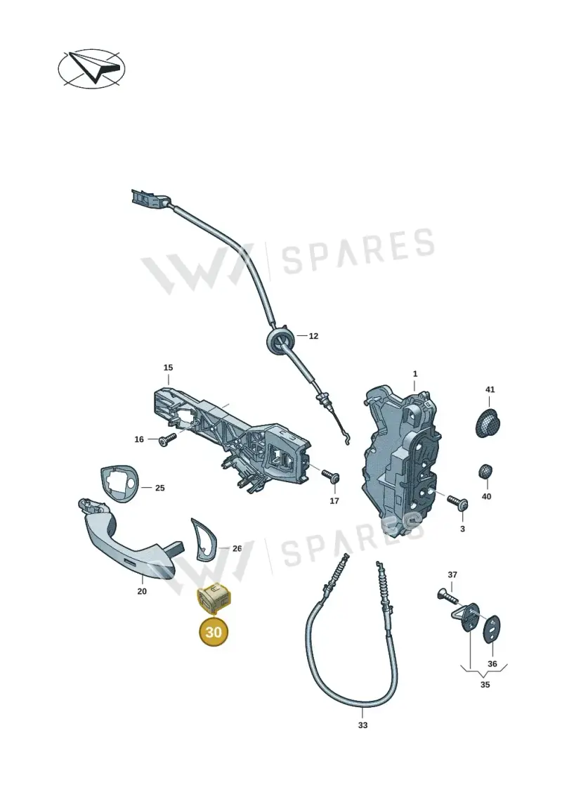 5H0839168 — Volkswagen Passat estate (2023-) diagram 3j0837000, position 30