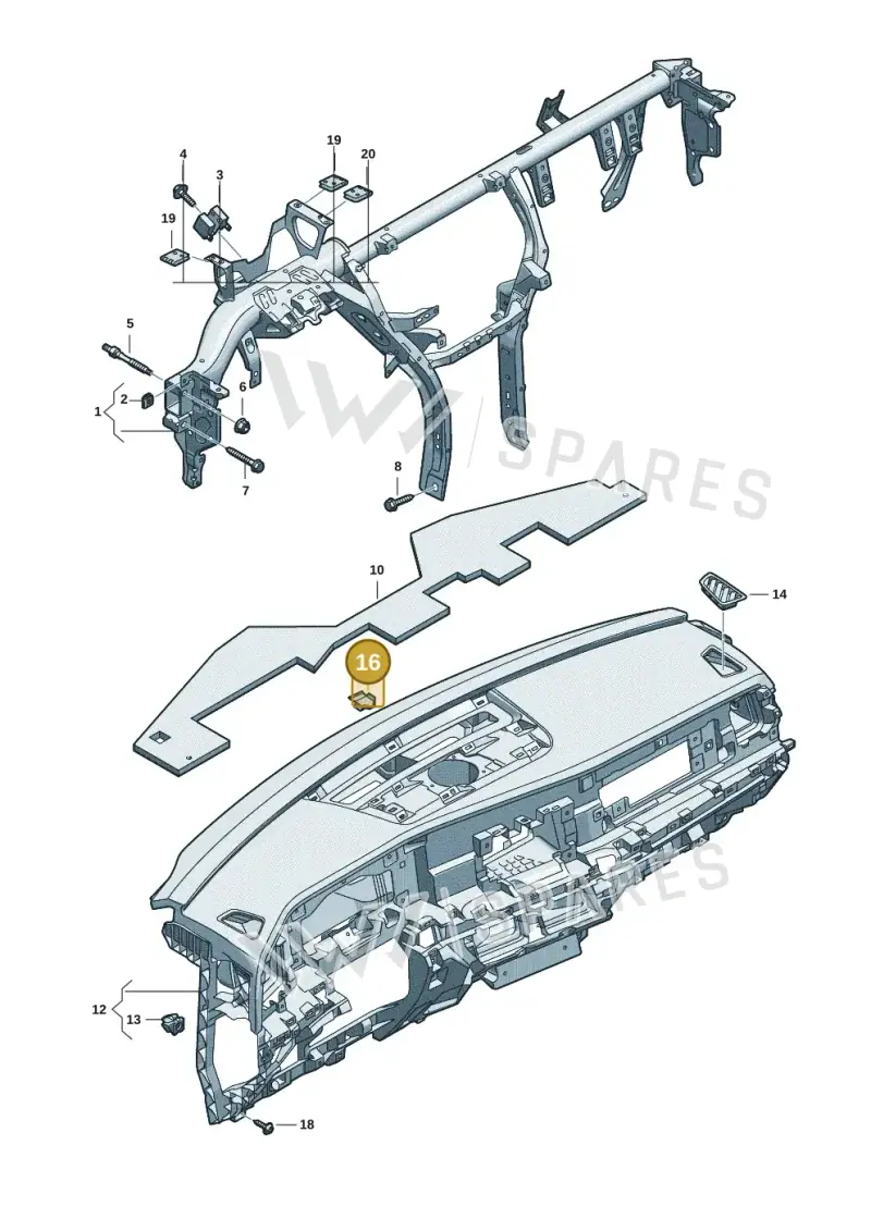 5H0857949 — Volkswagen Tiguan 2.0 (2023-) diagram 57x857000, position 16