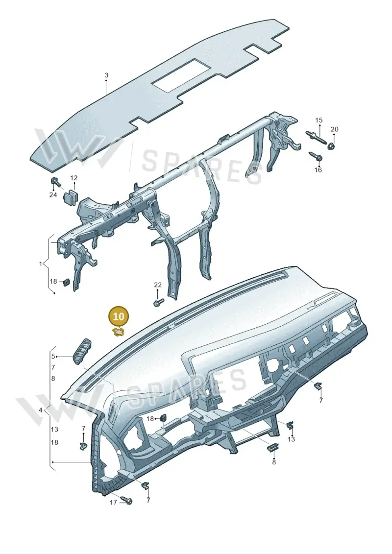 5H0857949 — Volkswagen Nivus (2020-) diagram 837857000, position 10