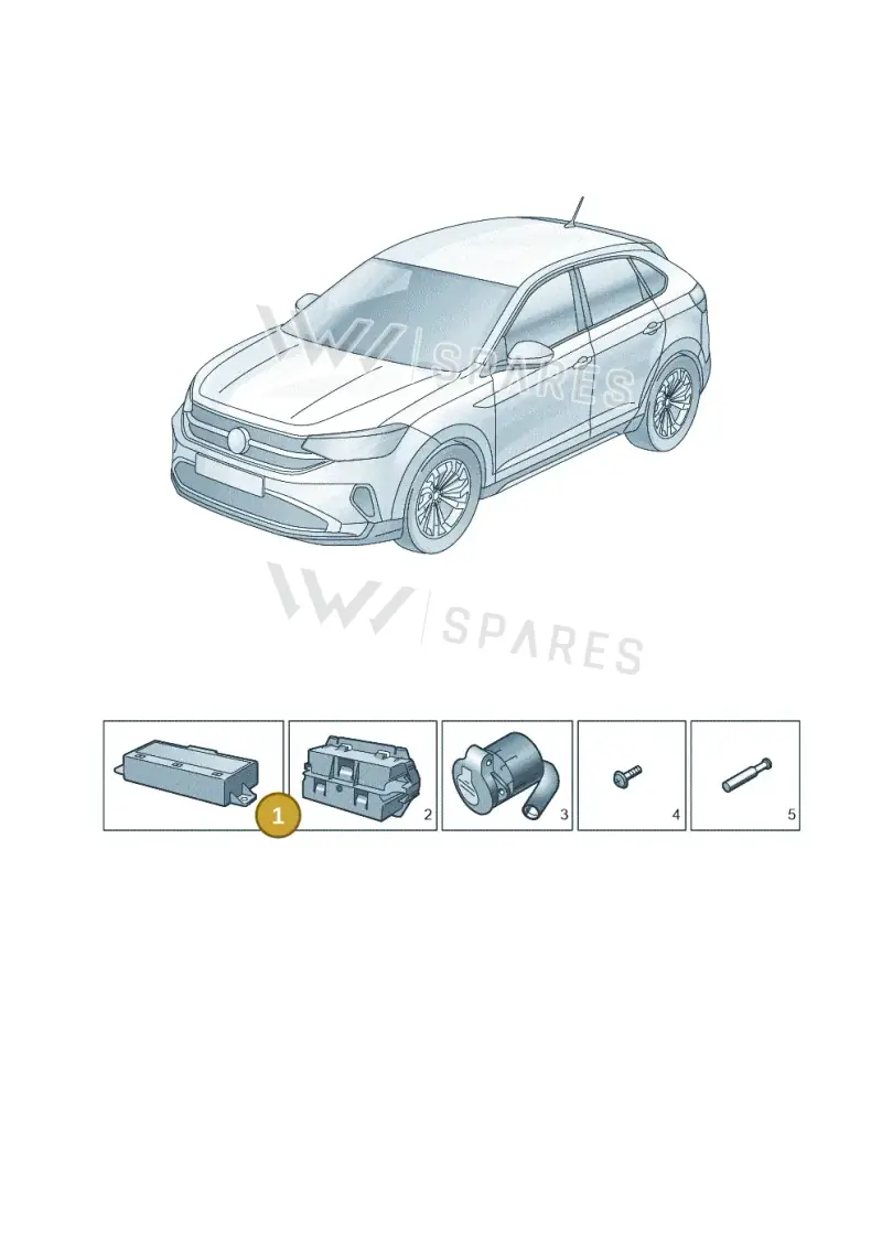 5H0907383D — Volkswagen Taigo (2021-2024) diagram 2f0945055, position 1
