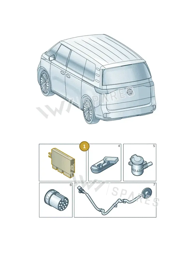 5H0907383D — Volkswagen ID.Buzz (2022-) diagram 15a945055, position 1